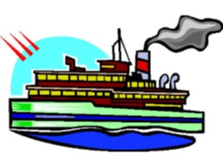 Sticker Custom Preview Image #130868 Transportation Cartoons Steamboat