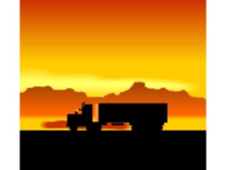 Sticker Custom Preview Image #131157 Transportation Commercial Vehicles Truckin Sunset