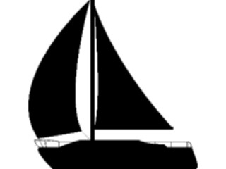 Sticker Custom Preview Image #131416 Transportation Silhouettes Sailboat5