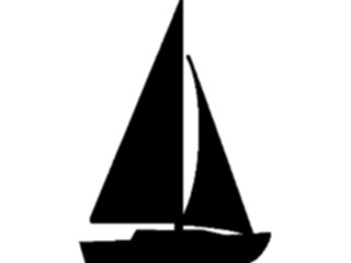 Sticker Custom Preview Image #131417 Transportation Silhouettes Sailboat6