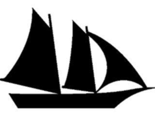 Sticker Custom Preview Image #131420 Transportation Silhouettes Schooner