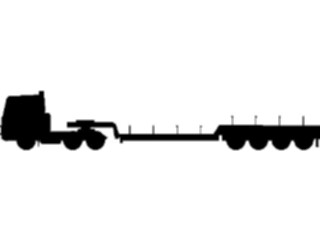 Sticker Custom Preview Image #131424 Transportation Silhouettes Semi2