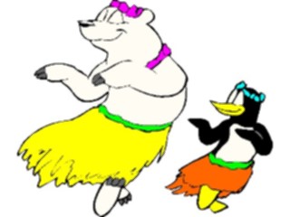 Sticker Custom Preview Image #132049 Travel Leisure Vacations Bear Penguinin Hawaii