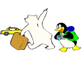 Sticker Custom Preview Image #132067 Travel Leisure Vacations Bear Penguin Vacation1