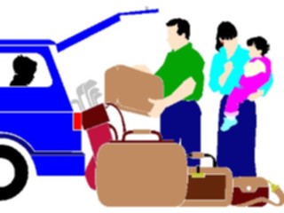 Sticker Custom Preview Image #132162 Travel Leisure Vacations Family Packing Car