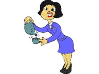 Sticker Custom Preview Image #132175 Travel Leisure Vacations Flight Attendant Serving