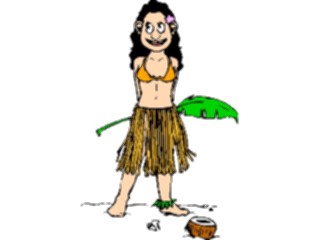 Sticker Custom Preview Image #132202 Travel Leisure Vacations Hula Dancer1