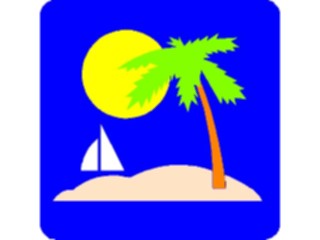 Sticker Custom Preview Image #132204 Travel Leisure Vacations Island Scene