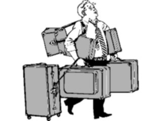 Sticker Custom Preview Image #132299 Travel Leisure Vacations Manwith Luggage01