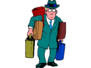 Sticker Custom Preview Image #132302 Travel Leisure Vacations Manwith Luggage04