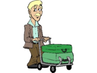 Sticker Custom Preview Image #132304 Travel Leisure Vacations Manwith Luggage06