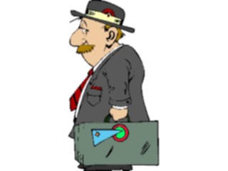 Sticker Custom Preview Image #132308 Travel Leisure Vacations Manwith Luggage10