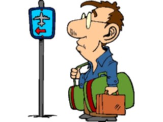 Sticker Custom Preview Image #132311 Travel Leisure Vacations Manwith Luggage13