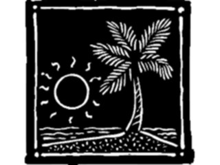 Sticker Custom Preview Image #132801 Trees Leaves Trees Palm Tree Ocean Sun
