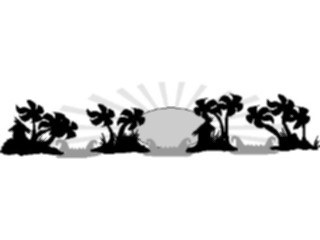 Sticker Custom Preview Image #132894 Trees Leaves Trees Palm Trees Sunset Border