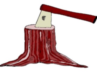 Sticker Custom Preview Image #133192 Trees Leaves Trees Tree Stump Axe2