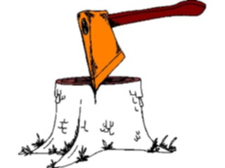 Sticker Custom Preview Image #133194 Trees Leaves Trees Tree Stump Axe4