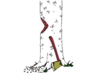 Sticker Custom Preview Image #133204 Trees Leaves Trees Treewith Axe