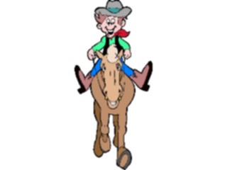 Sticker Custom Preview Image #133309 Western Rodeo Boy Riding Pony1