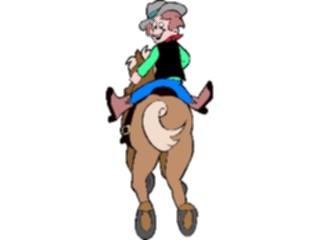 Sticker Custom Preview Image #133310 Western Rodeo Boy Riding Pony2