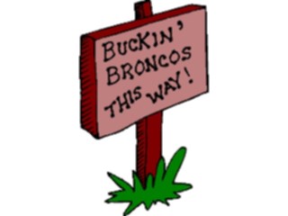 Sticker Custom Preview Image #133316 Western Rodeo Buckin Broncos Sign