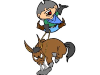 Sticker Custom Preview Image #133319 Western Rodeo Bucking Donkey2