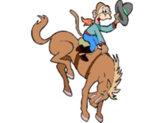 Sticker Custom Preview Image #133330 Western Rodeo Bucking Horse Monkey