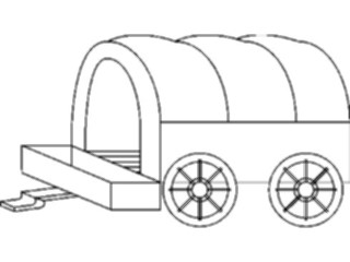 Sticker Custom Preview Image #133357 Western Rodeo Covered Wagon01