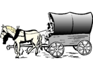 Sticker Custom Preview Image #133358 Western Rodeo Covered Wagon02