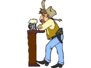 Sticker Custom Preview Image #133452 Western Rodeo Cowboyat Bar1