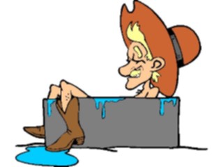 Sticker Custom Preview Image #133456 Western Rodeo Cowboy Bathing2