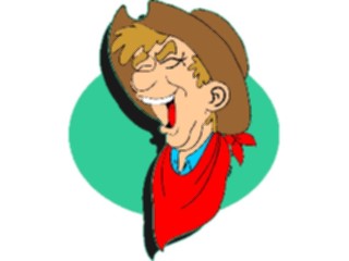 Sticker Custom Preview Image #133526 Western Rodeo Cowboy Laughing