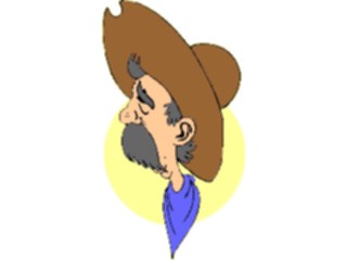 Sticker Custom Preview Image #133537 Western Rodeo Cowboy Profile