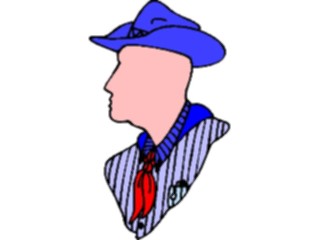 Sticker Custom Preview Image #133539 Western Rodeo Cowboy Profile2