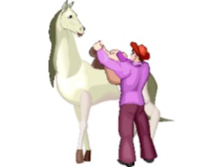 Sticker Custom Preview Image #133540 Western Rodeo Cowboy Puttingon Saddle