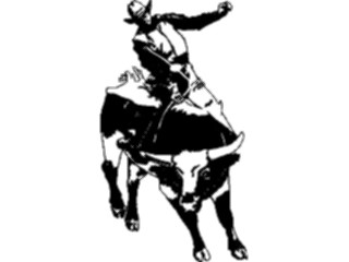 Sticker Custom Preview Image #133541 Western Rodeo Cowboy Riding Bull1