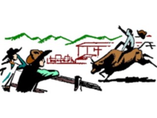 Sticker Custom Preview Image #133542 Western Rodeo Cowboy Riding Bull2