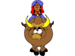 Sticker Custom Preview Image #133543 Western Rodeo Cowboy Riding Bull3