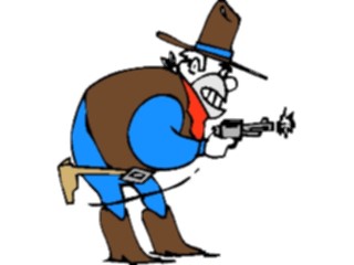 Sticker Custom Preview Image #133551 Western Rodeo Cowboy Shooting1