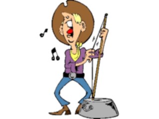 Sticker Custom Preview Image #133559 Western Rodeo Cowboy Singing