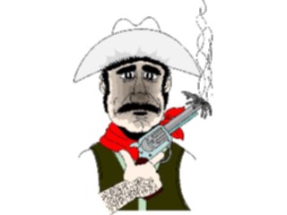 Sticker Custom Preview Image #133567 Western Rodeo Cowboy Smoking Gun
