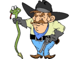 Sticker Custom Preview Image #133568 Western Rodeo Cowboy Snake