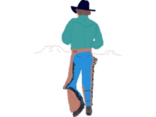 Sticker Custom Preview Image #133574 Western Rodeo Cowboy Walking