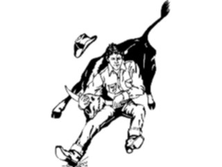 Sticker Custom Preview Image #133577 Western Rodeo Cowboywith Bull1