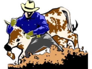 Sticker Custom Preview Image #133578 Western Rodeo Cowboywith Bull2