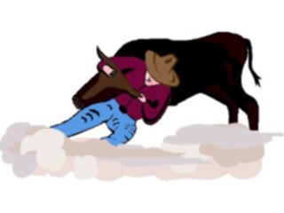 Sticker Custom Preview Image #133579 Western Rodeo Cowboywith Bull3