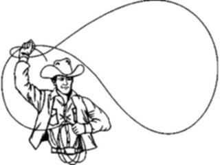 Sticker Custom Preview Image #133583 Western Rodeo Cowboywith Lasso1