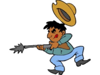 Sticker Custom Preview Image #133592 Western Rodeo Cowboywith Rifle2