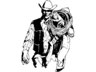 Sticker Custom Preview Image #133593 Western Rodeo Cowboywith Rope1