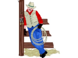 Sticker Custom Preview Image #133594 Western Rodeo Cowboywith Rope2